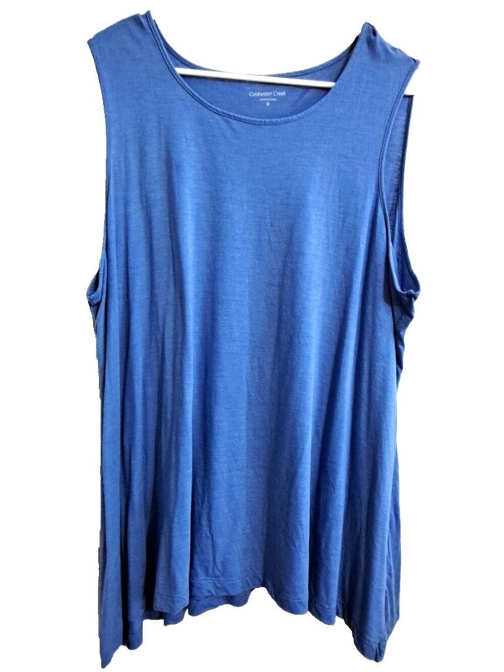 Coldwater Creek Women's 3XL Blue A-Line Tank Top Layering Lagenlook